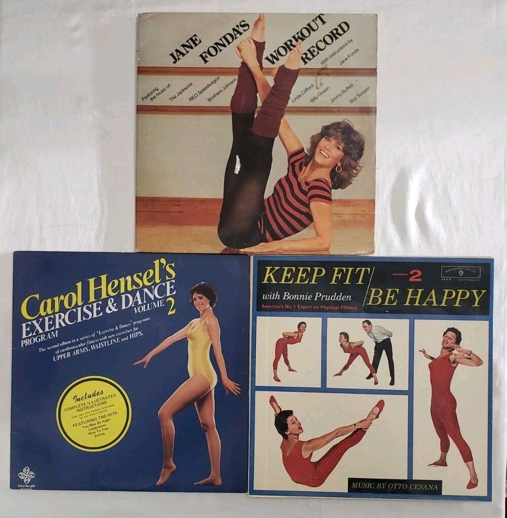Jane Fonda's/Carol Hensel's/Bonnie Pruden/ Workout Record Lot Of 3 LP Vinyl.....